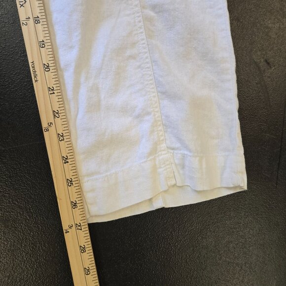 Valerie Stevens Womens White Linen Blend Pull-On Wide Leg Pants 8P - Picture 9 of 9